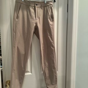 Lululemon men’s ABC slim fit trousers tan 31